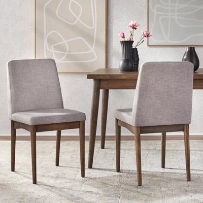 Set Of 2 Element Dining Chairs Walnut - Buylateral 2 Set Of 2 Element Dining Chairs Walnut - Buylateral