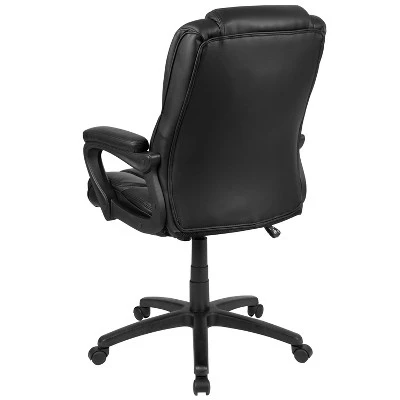 Flash Furniture Flash Fundamentals Big & Tall 400 Lb. Rated LeatherSoft Swivel Office Chair With Padded Arms 4 Flash Furniture Flash Fundamentals Big & Tall 400 Lb. Rated LeatherSoft Swivel Office Chair With Padded Arms - Image 2