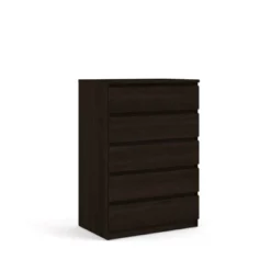 Wood Scottsdale 5 Drawer Chest In Coffee Brown-Tvilum -HOMCOM Store GUEST 1b2b43c3 7a24 444f be87 14d43b7dc13c