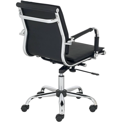 Studio 55D Tanner Black Faux Leather Lowback Desk Chair 8 Studio 55D Tanner Black Faux Leather Lowback Desk Chair - Image 6