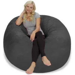5' Large Bean Bag Chair With Memory Foam Filling And Washable Cover - Relax Sacks -HOMCOM Store GUEST 1b7d924a bb53 4291 9368 fd3c27ca0949