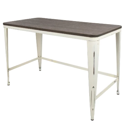 Lumisource Pia Industrial Desk Vintage Cream 4 Lumisource Pia Industrial Desk Vintage Cream - Image 2
