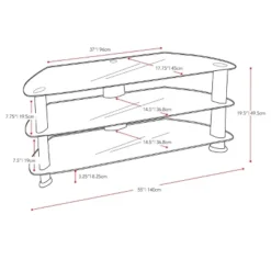Corner TV Stand For TVs Up To 60" CorLiving Black -HOMCOM Store GUEST 1bffc530 2324 4ee3 9b00 52cc57464c86