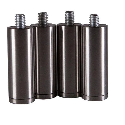 Monoprice Medium Multimedia Desktop Stand, Black Glass 25.6" X 11.0" - Stand & Riser, Desktop TV Stand, Dual Monitors W/ Height Adjustable Legs 4 Monoprice Medium Multimedia Desktop Stand, Black Glass 25.6" X 11.0" - Stand & Riser, Desktop TV Stand, Dual Monitors W/ Height Adjustable Legs - Image 2