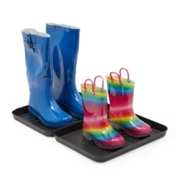 Farmlyn Creek 3 Pack Black Plastic Drip Shoe Mainstays Boot Tray For Entryway, Under Sink, 13.7 X 10.6 In -HOMCOM Store GUEST 1c383796 da70 49d4 b24c d9dbb677ee3d