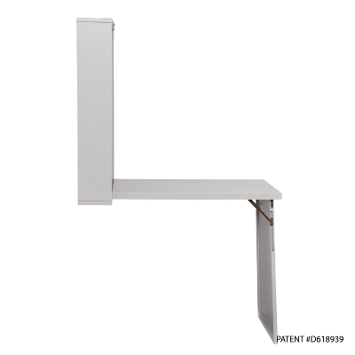 Fold Out Convertible Wall Mount Desk Gray - Aiden Lane 8 Fold Out Convertible Wall Mount Desk Gray - Aiden Lane - Image 6