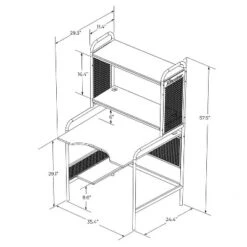 ICarus Mesh Gaming Desk With Wood Desktop - X Rocker -HOMCOM Store GUEST 1c8657d7 527a 4104 a13c 01074570924d