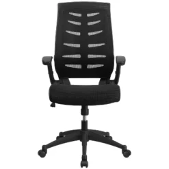 Emma And Oliver High Back Black Mesh Swivel Ergonomic Office Chair With Adjustable Flip-Up Arms -HOMCOM Store GUEST 1ce91668 7089 4a0e 8b55 f3f2c8b2ed5e