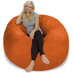 5' Large Bean Bag Chair With Memory Foam Filling And Washable Cover - Relax Sacks -HOMCOM Store GUEST 1d2c9bab 911b 431a 871f 2ba82e37c48c