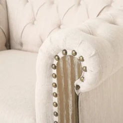 Castalia Chesterfield Tufted Fabric Club Chair With Nailhead Trim - Christopher Knight Home -HOMCOM Store GUEST 1ddf11d4 8cb6 4d20 ac9c f7d5d8026006