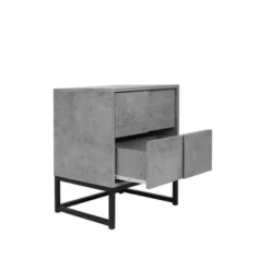 Adams 2 Drawers Cement Nightstand With Storage - The Pop Maison -HOMCOM Store GUEST 1e0b207e 73e7 4622 8c33 4a98892421ae