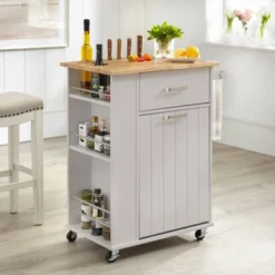 Lima Kitchen Cart Gray - Buylateral