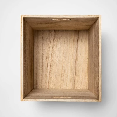 Large Wood Milk Crate Toy Kids' Storage Bin - Pillowfort™ 5 Large Wood Milk Crate Toy Kids' Storage Bin - Pillowfort™ - Image 3