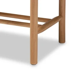 Saura Wood Hemp Accent Bench Oak Brown - Baxton Studio -HOMCOM Store GUEST 1ea1966c a46c 41b6 8f24 550580605a8a