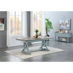 Skye Dining Table Blue - Treasure Trove Accents -HOMCOM Store GUEST 1f97468b 1356 419d 9390 fc11f8583cac