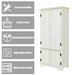 Costway Accent Storage Cabinet Adjustable Shelves Antique 2 Door Floor Cabinet White 16 Costway Accent Storage Cabinet Adjustable Shelves Antique 2 Door Floor Cabinet White -HOMCOM Store GUEST 20a5d3a8 354f 4ed9 8024 13ed23c665e2