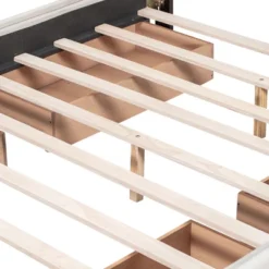 Upholstered Queen Size Platform Bed With Classic Headboard And 4 Drawers-ModernLuxe -HOMCOM Store GUEST 21301978 1c4d 44c7 93cb bb233e958409