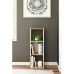 35.43" Vaibryn 3 Cube Organizer Brown - Signature Design By Ashley -HOMCOM Store GUEST 2157b481 db43 487f b54d 5c9b410e8676