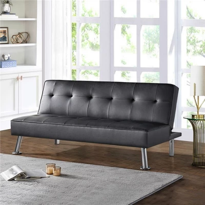 Yaheetech Faux Leather Adjustable Convertible Sofa Bed Couch Futon For Living Room 3 Yaheetech Faux Leather Adjustable Convertible Sofa Bed Couch Futon For Living Room