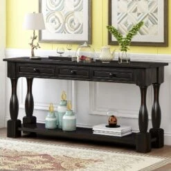64"L Extra-thick Console Table With Drawers And Shelf-ModernLuxe 16 64"L Extra-thick Console Table With Drawers And Shelf-ModernLuxe -HOMCOM Store GUEST 21993d71 fc87 4dd1 a1b3 0d7b80710268