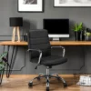 Yaheetech Mid-Back Office Chair With Arms 360° Swivel PU Leather Office Executive Chair -HOMCOM Store GUEST 237d4c20 280a 4d64 be40 6589556254c7