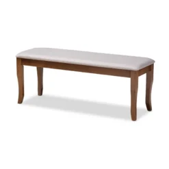 Cornelie Fabric Upholstered Wood Dining Bench - Baxton Studio -HOMCOM Store GUEST 23f91829 a33f 4a81 880f 02367c52e03a