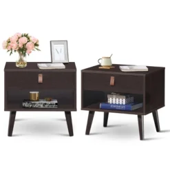 Costway Nightstand Sofa Side End Table Bedside Table Drawer Storage -HOMCOM Store GUEST 243559f5 8aa3 488e 829e 82b03eb48fee