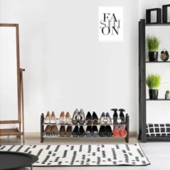 Seville Classics 4 Tier Expandable Stackable 20 Pair Shoe Rack Organizer -HOMCOM Store GUEST 24455b6d ba62 467d adf1 b5470cad55ee