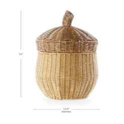 Kaplan Early Learning Acorn Washable Wicker Floor Basket -HOMCOM Store GUEST 265bc3ea a099 4ace 920e 9723f04d5f31