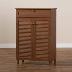 Shelf Wood Shoe Storage Cabinet With Drawer Coolidge Brown - Baxton Studio 18 Shelf Wood Shoe Storage Cabinet With Drawer Coolidge Brown - Baxton Studio -HOMCOM Store GUEST 2769d8ae ebcc 4abc a649 a4daa63a4974