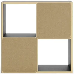 23.82" Langdrew 4 Cube Organizer Black - Signature Design By Ashley -HOMCOM Store GUEST 277537c2 a1e6 4832 9c59 dc237d5f7b56