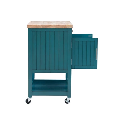 Abigail Kitchen Cart Teal - Powell Company 9 Abigail Kitchen Cart Teal - Powell Company - Image 7