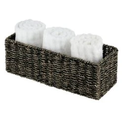 MDesign Natural Woven Bathroom Storage Organizer Basket 8 MDesign Natural Woven Bathroom Storage Organizer Basket -HOMCOM Store GUEST 27ca1eb3 3661 473b a4a8 2c10909bf01c