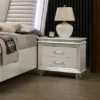 Granite 2 Drawer Nightstand Pearl White - HOMES: Inside + Out -HOMCOM Store GUEST 282b17f6 d83b 4000 b2e4 992aec413fde