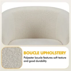 Yaheetech Upholstered Armchair Accent Barrel Chair Ivory 12 Yaheetech Upholstered Armchair Accent Barrel Chair Ivory -HOMCOM Store GUEST 28cc5b61 efd8 4701 98cd b25e10a7fcfa