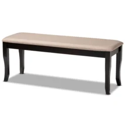 Cornelie Fabric Upholstered Wood Dining Bench - Baxton Studio -HOMCOM Store GUEST 2a8ceb0b 0c3e 4c22 9f63 45ffb947d988