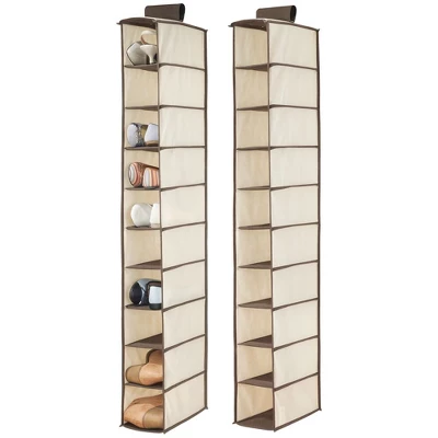 MDesign Fabric Shoe Rack Holder Storage Shelf, Metal Frame, 20 Cube 3 MDesign Fabric Shoe Rack Holder Storage Shelf, Metal Frame, 20 Cube