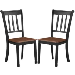 Costway Set Of 2 Wood Dining Chair High Back Kitchen Whitesburg Side Chair BlackWhite 19 Costway Set Of 2 Wood Dining Chair High Back Kitchen Whitesburg Side Chair BlackWhite -HOMCOM Store GUEST 2b28ae80 d9bc 4c22 8e54 cbff9c8f3b09