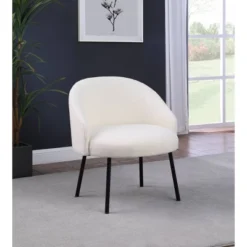 Modern Sherpa Accent Chair Cream - HomePop -HOMCOM Store GUEST 2b40dd02 f8f3 4c22 b7fe f78df5b10dd8