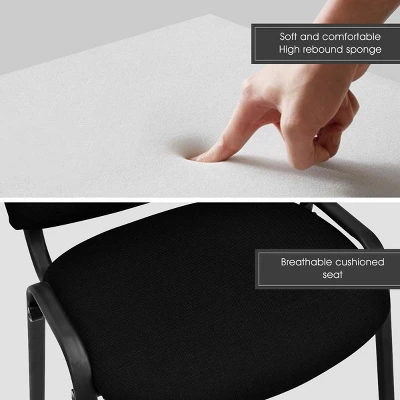 Costway Set Of 5 Conference Chair Elegant Design Office Guest Reception 8 Costway Set Of 5 Conference Chair Elegant Design Office Guest Reception - Image 6