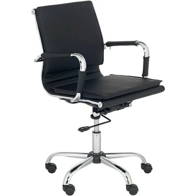Studio 55D Tanner Black Faux Leather Lowback Desk Chair 9 Studio 55D Tanner Black Faux Leather Lowback Desk Chair - Image 7