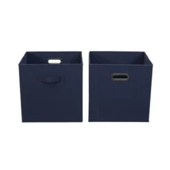 Household Essentials 2pc 12" X 13" Fabric Storage Bin Set -HOMCOM Store GUEST 2c3e0970 54cd 4af1 8dd9 7d997cb34d8a