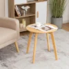Costway Natural Round End Table Modern Stylish Side Table W/ 20'' Round Tabletop -HOMCOM Store GUEST 2c446533 d6bd 4345 8125 f78259e9b870