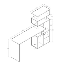 Foster Wood Storage Desk With Shelves Walnut/Brown - Baxton Studio 14 Foster Wood Storage Desk With Shelves Walnut/Brown - Baxton Studio -HOMCOM Store GUEST 2ced8746 8eec 4722 9b1d 51987a9edbb5