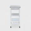 Hennington Kitchen Cart With Stainless Steel Top White - Boraam -HOMCOM Store GUEST 2d4f7b7d 0db6 426b 9068 d2e7e12fe477