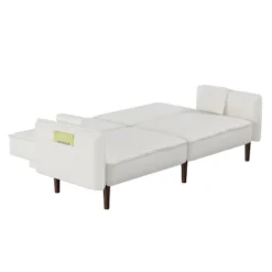 Convertible Futon Sofa Bed With Wooden Legs - ModernLuxe -HOMCOM Store GUEST 2dcf9a12 f8c6 40af 81a9 3f47a5bfd1db