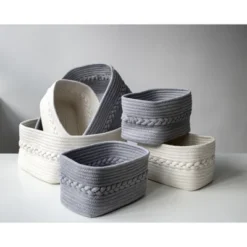 Assorted Set Of 3 Dharma Organizer Baskets - Gray - Shiraleah -HOMCOM Store GUEST 2e314651 ba0e 48d5 9b7f 23aa4ea5ac9b