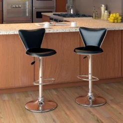 Set Of 2 Adjustable Angled High Back Barstools - CorLiving -HOMCOM Store GUEST 2eaa4b52 f07f 470d a0e7 17427b56c631