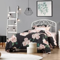 Jolie Metal Arched Scroll Design Headboard And Bed Frame White - Hillsdale Furniture -HOMCOM Store GUEST 304d5ff0 c83f 488c 9f9a 61846489217d