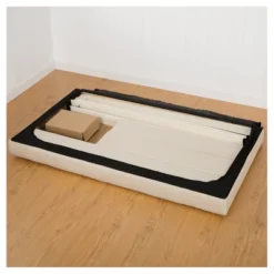 Twin Freemont Upholstered Platform Bed Black Espresso Sleep - Revolution -HOMCOM Store GUEST 306ca3a2 94a4 44db be5f 93eec2b5a976